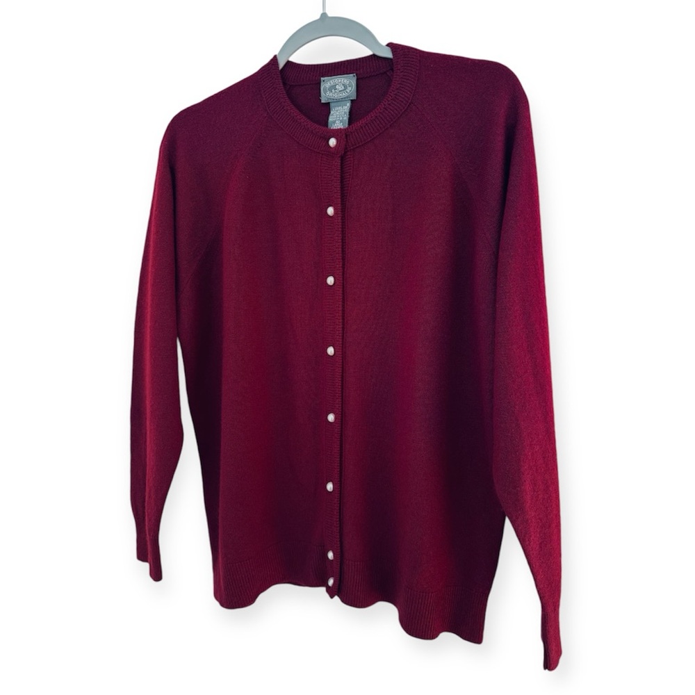 Designers original vintage cardigan sweater burgundy size L